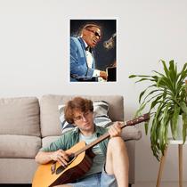 Quadro Decorativo Ray Charles Assinatura 33x24cm - com vidro Quadro Decorativo Ray Charles Assinatura 33x24cm - com vidro