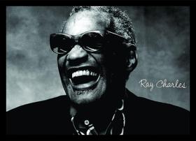 Quadro Decorativo Ray Charles Jazz Blues Decoração Com Moldura