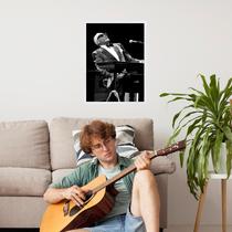 Quadro Decorativo Ray Charles Preto e Branco 45x34cm Quadro Decorativo Ray Charles Preto e Branco 45x34cm