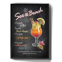 Quadro Decorativo Receita Bebida Sex On The Beach