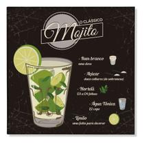 Quadro Decorativo Receita Drink Mojito Área De Lazer Quadro Decorativo Receita Drink Mojito Área De Lazer