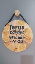 Quadro decorativo redondo mensagem decorativa