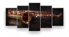 Quadro Decorativo Reflexo Saxofone 129x61 Sala Quarto Quadro Decorativo Reflexo Saxofone 129x61 Sala Quarto