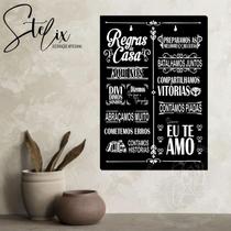 Quadro Decorativo Regras da Casa Quadro Decorativo Regras da Casa