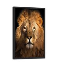 Quadro Decorativo Rei Leão da Tribo de Judá Animal Selvagem Quarto Sala 60x90cm Com Vidro