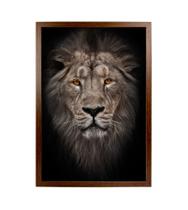Quadro Decorativo Rei Leão da Tribo de Judá Animal Selvagem Quarto Sala 60x90cm Com Vidro - CLICSTORE