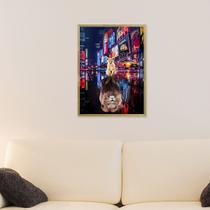 Quadro Decorativo Rei Leão Times Square Moldura Mel