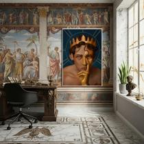 Quadro Decorativo Rei Midas E O Toque De Ouro - 70X50Cm