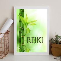 Quadro Decorativo Reiki - Bambu Chinês 33X24Cm - Com Vidro