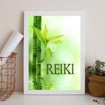 Quadro Decorativo Reiki - Bambu Chinês 33x24cm - com vidro