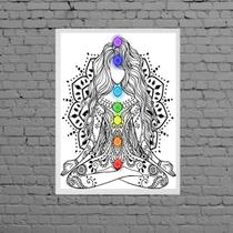 Quadro Decorativo Reiki Chakras 24x18cm Quadro Decorativo Reiki Chakras 24x18cm