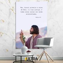 Quadro Decorativo Religioso 90x60cm - Bênção para a Sala de Reuniões