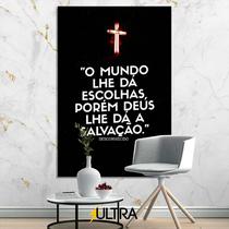 Quadro Decorativo Religioso 90x60cm - Coragem para a Sala de Artes