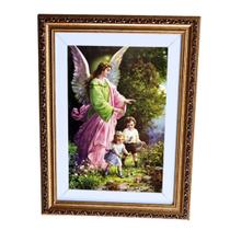 Quadro Decorativo Religioso Anjo Da Guarda A4 Luxo