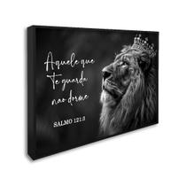 Quadro Decorativo Religioso Aquele Que Te Guarda, Não Dorme Salmo 121 com 1 Tela 50x75 60x90 e 80x120 de Parede para Sala Quarto Escritório