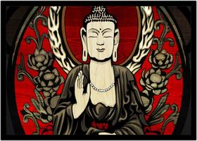 Quadro Decorativo Religioso Budismo Espiritualismo Com Moldura RC045