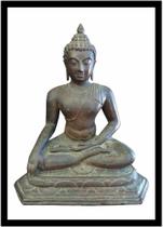 Quadro Decorativo Religioso Budismo Estátua De Buda Com Moldura RC061 Quadro Decorativo Religioso Budismo Estátua De Buda Com Moldura RC061