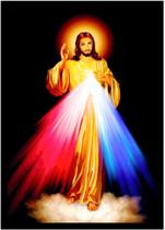 Quadro Decorativo Religioso Católico Divina Misericórdia Jesus Com Moldura RC097 - Vital Printer