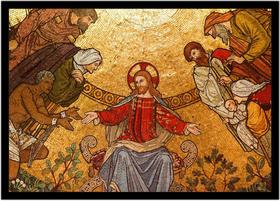 Quadro Decorativo Religioso Católico Jesus Cristo Teto De Capela Com Moldura RC062 Quadro Decorativo Religioso Católico Jesus Cristo Teto De Capela Com Moldura RC062