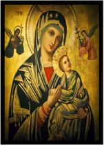 Quadro Decorativo Religioso Católico Nossa Senhora Do Perpétuo Socorro Salas Com Moldura RC101