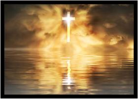 Quadro Decorativo Religioso Cruz Sagrada Com Moldura RC069 Quadro Decorativo Religioso Cruz Sagrada Com Moldura RC069