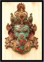 Quadro Decorativo Religioso Hinduísmo Lord Ganesha Elefante Com Moldura RC055