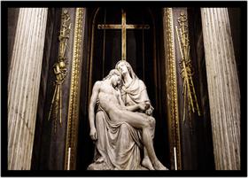 Quadro Decorativo Religioso Jesus Cristo Templo Cívico De San Sebastiano Com Moldura RC022 Quadro Decorativo Religioso Jesus Cristo Templo Cívico De San Sebastiano Com Moldura RC022
