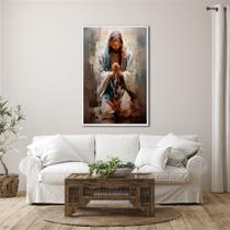 Quadro Decorativo Religioso Jesus Orando com 1 Tela 50x75 60x90 ou 80x120 para Sala Quarto Igreja