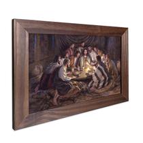 Quadro Decorativo Religioso Jesus Santa Ceia do Senhor Sagrada Família com Moldura 30x40cm