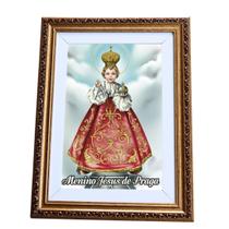 Quadro Decorativo Religioso Menino Jesus A4 Luxo