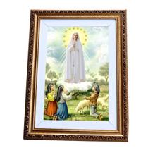 Quadro Decorativo Religioso N Sra de Fátima A3 Luxo