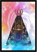 Quadro Decorativo Religioso Nossa Senhora Aparecida Catolicismo Com Moldura RC093