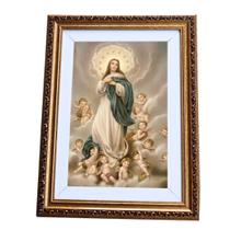 Quadro Decorativo Religioso Nossa Senhora Conceição A4 Luxo