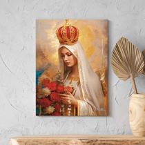 Quadro Decorativo Religioso Nossa Senhora de Fatima - 90x60 cm