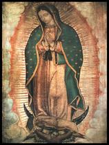 Quadro Decorativo Religioso Nossa Senhora de Guadalupe 40x55cm com Moldura e Vidro