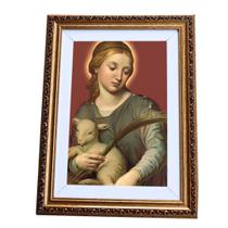 Quadro Decorativo Religioso Santa Inês A3 Luxo