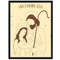 Quadro Decorativo Religioso Viva o Menino Jesus A3 - FR120