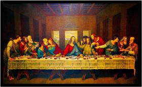 Quadro Decorativo Religiosos A Santa Ceia Jesus Cristo Bíblia Católico Com Moldura RC000