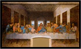 Quadro Decorativo Religiosos A Santa Ceia Jesus Cristo Bíblia Católico Com Moldura RC002