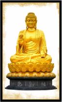 Quadro Decorativo Religiosos Budismo Buda Meditação Estátua Artesanato Sala Com Moldura RC035 Quadro Decorativo Religiosos Budismo Buda Meditação Estátua Artesanato Sala Com Moldura RC035