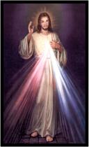 Quadro Decorativo Religiosos Jesus Cristo Misericordioso Católico Espiritualidade Com Moldura RC023