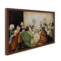 Quadro Decorativo Religiosos Santa Ceia Jesus Fé Sagrada Família com Moldura Caixa Alta 30x40cm Quadro Decorativo Religiosos Santa Ceia Jesus Fé Sagrada Família com Moldura Caixa Alta 30x40cm