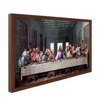 Quadro Decorativo Religiosos Santa Ceia Jesus Fé Sagrada Família com Moldura Caixa Alta 30x40cm Quadro Decorativo Religiosos Santa Ceia Jesus Fé Sagrada Família com Moldura Caixa Alta 30x40cm