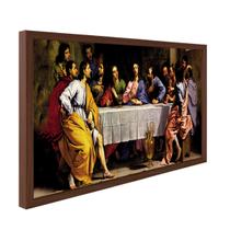Quadro Decorativo Religiosos Santa Ceia Jesus Fé Sagrada Família com Moldura Caixa Alta 30x40cm Quadro Decorativo Religiosos Santa Ceia Jesus Fé Sagrada Família com Moldura Caixa Alta 30x40cm
