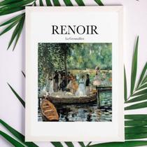 Quadro Decorativo Renoir La Grenouillère 24x18cm - com vidro - Quadros On-line