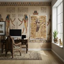 Quadro Decorativo Representação Deus Egípcio Thoth - 70x50cm Quadro Decorativo Representação Deus Egípcio Thoth - 70x50cm