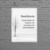 Quadro Decorativo Resiliência Definição 33x24cm Quadro Decorativo Resiliência Definição 33x24cm