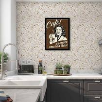 Quadro Decorativo Retrô Café 45x34cm