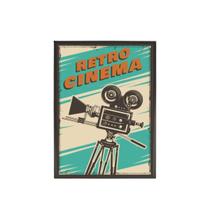 Quadro Decorativo Retrô Cinema Câmera 20X30Cm Quadro Decorativo Retrô Cinema Câmera 20X30Cm