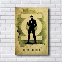 Quadro Decorativo Retro Lanterna Verde